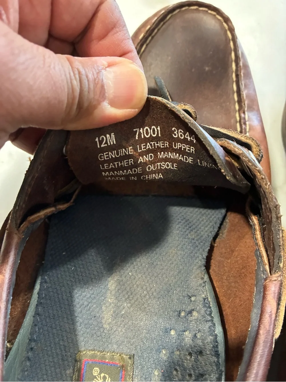 Timberland Men's Handsewn Brown Leather Classic 2 Eye Boat Shoes Sz 12 M